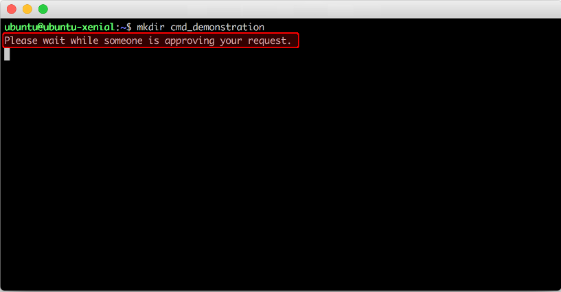 Cmd DUO authentication message - "Please wait while someone is approving your request"