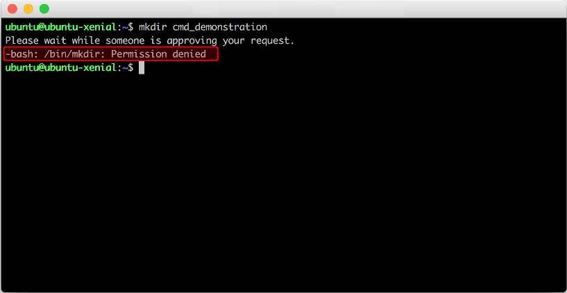 Cmd DUO authentication denied message - "Permission denied"
