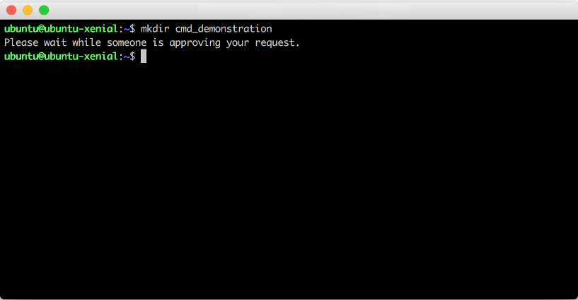 Cmd DUO authentication approved - no additional message is displayed